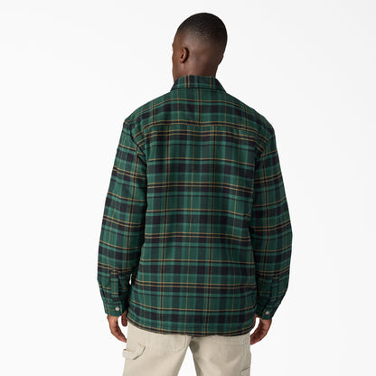 Dickies Water Repellent Fleece-Lined Flannel Shirt Jacket - Cypress (K72)