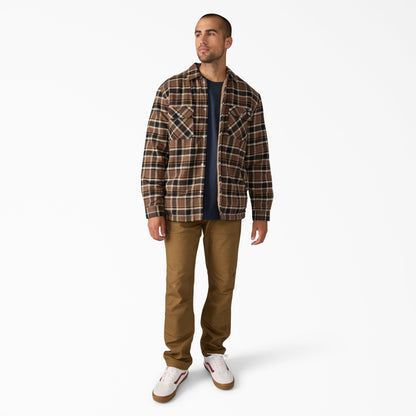 Dickies Water Repellent Fleece-Lined Flannel Shirt Jacket - Khaki (KHK)
