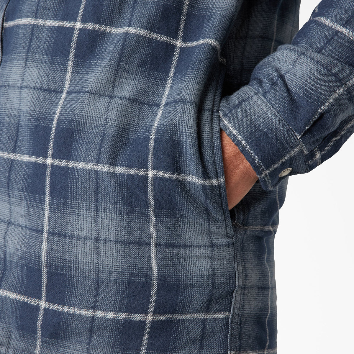 Dickies Water Repellent Flannel Hooded Shirt Jacket - Charcoal (0CH)