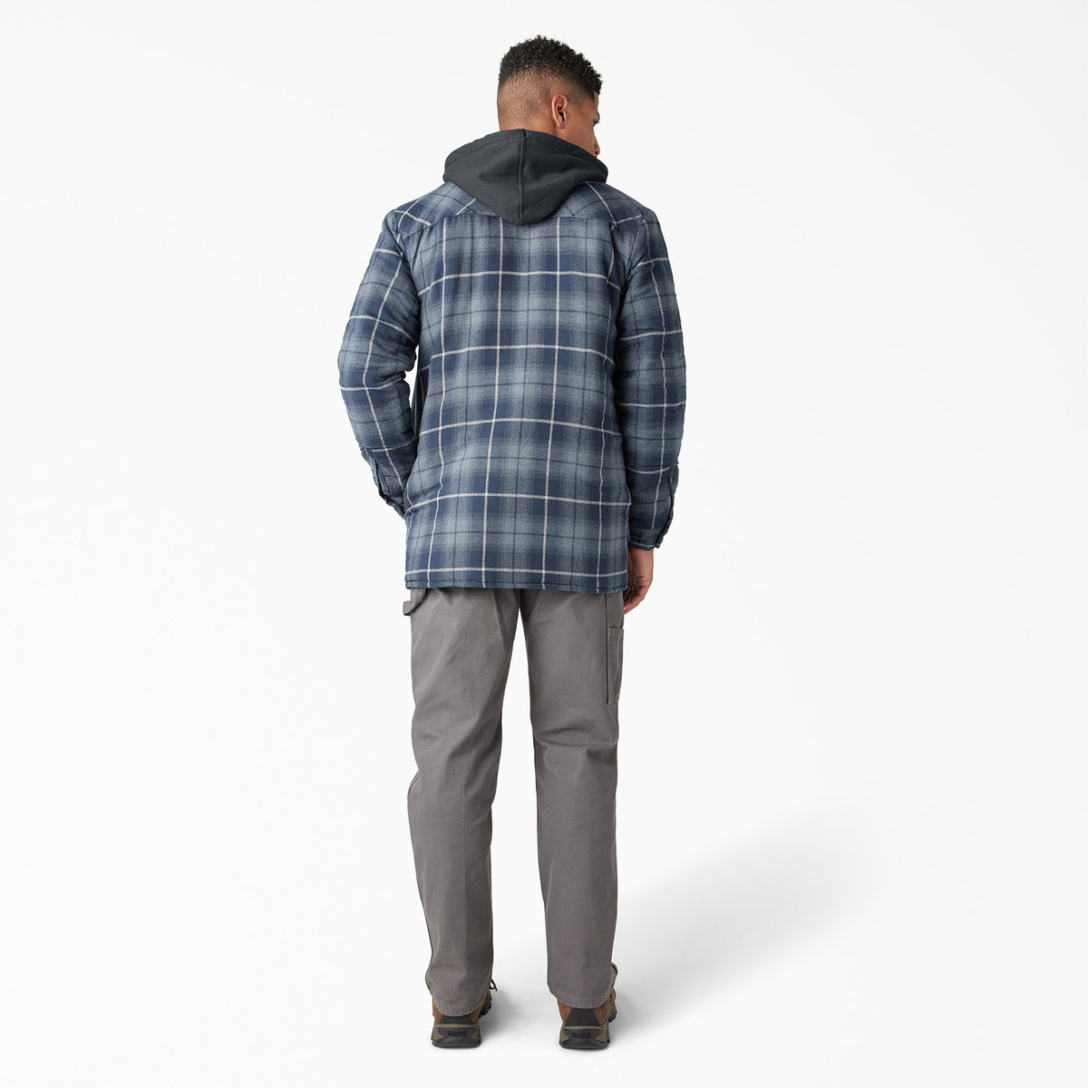 Dickies Water Repellent Flannel Hooded Shirt Jacket - Charcoal (0CH)