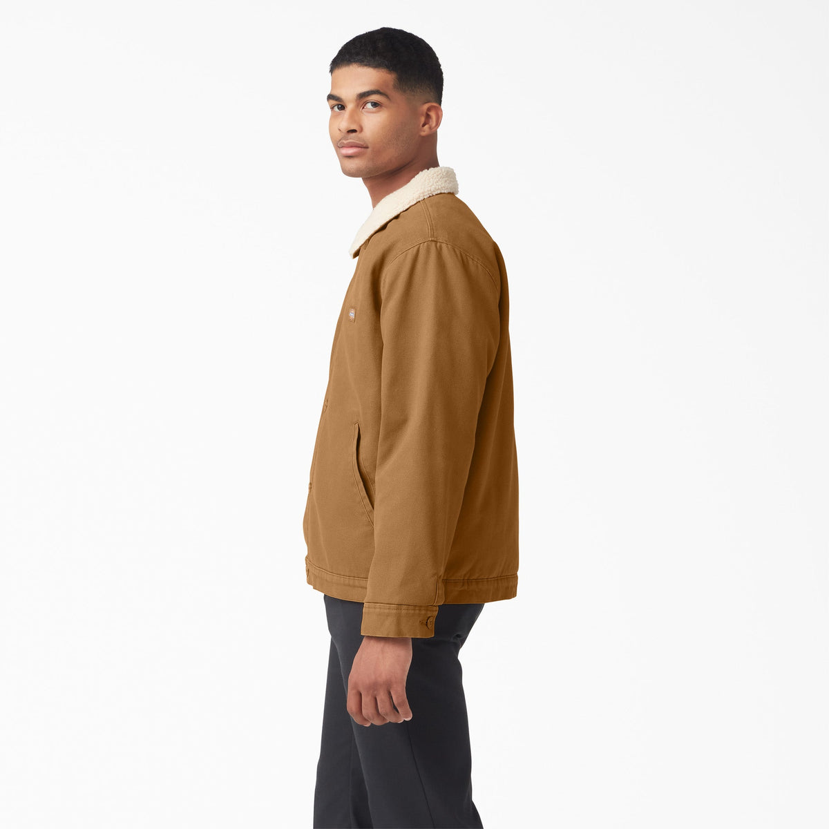 Dickies Duck Canvas High Pile Fleece Jacket - Stonewashed Brown Duck (SBD)
