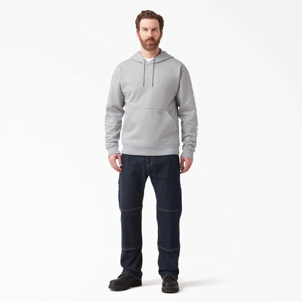 Dickies Water Repellent Sleeve Logo Hoodie - Heather Gray (HG)