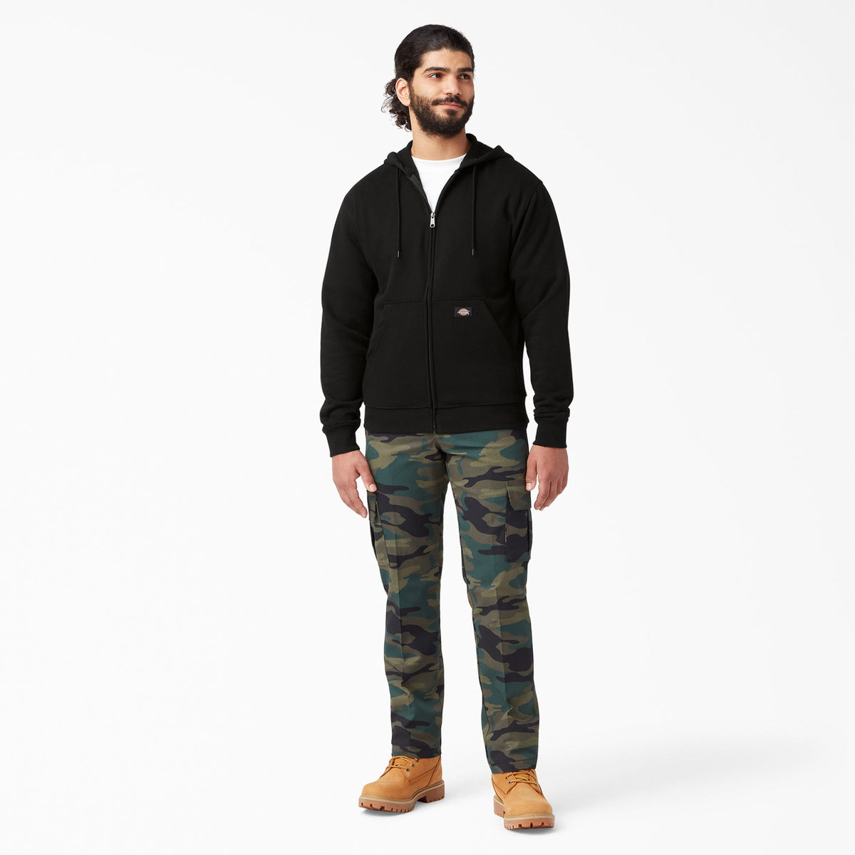 Dickies Midweight Fleece Zip Hoodie - Black (BK)