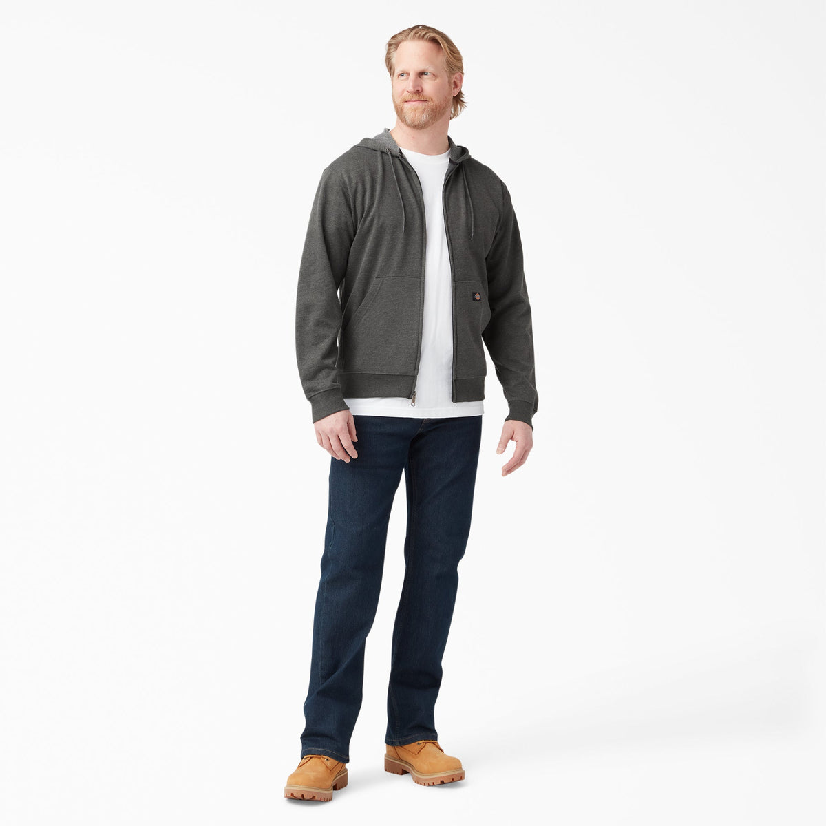 Dickies Midweight Fleece Zip Hoodie - Dark Heather Gray (IYD)