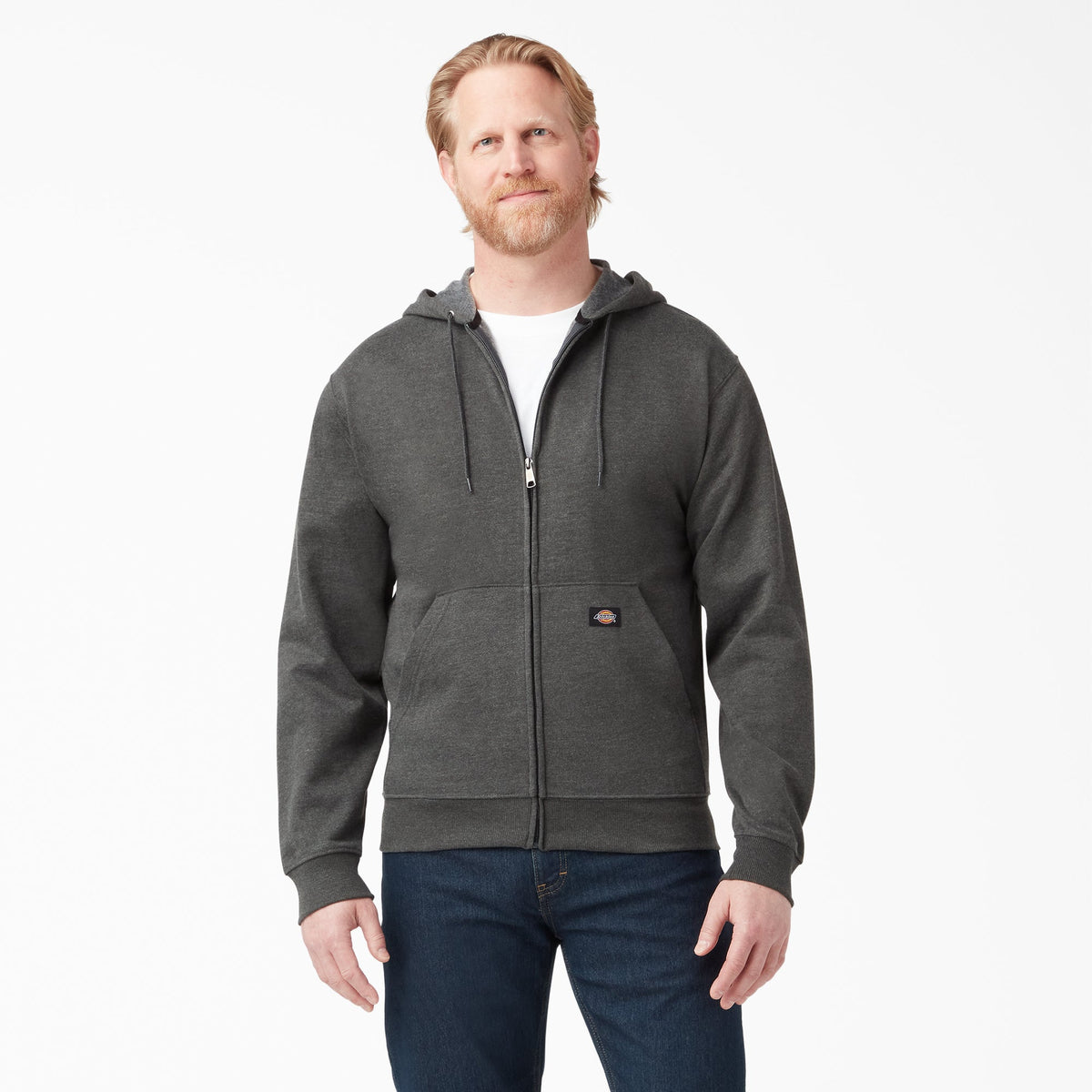 Dickies Midweight Fleece Zip Hoodie - Dark Heather Gray (IYD)