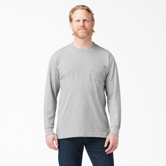 Dickies Heavyweight Long Sleeve Pocket T-Shirt - Heather Gray (HG)