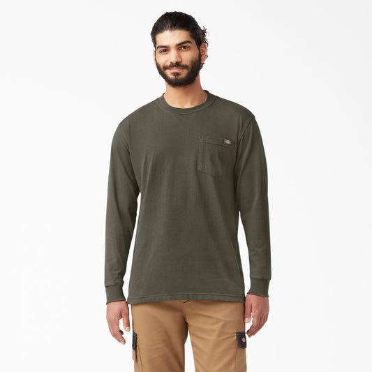 Dickies Heavyweight Long Sleeve Pocket T-Shirt - Moss Green (MS)