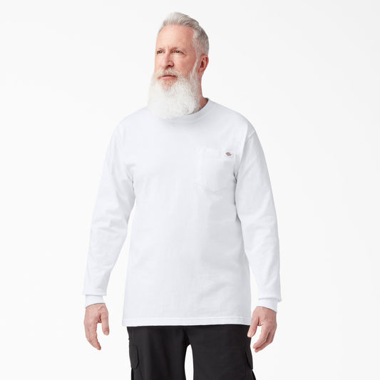 Dickies Heavyweight Long Sleeve Pocket T-Shirt - White (WH)