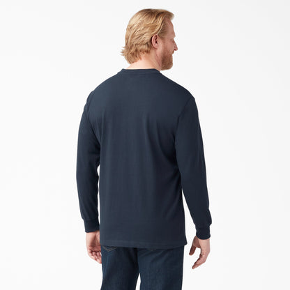Dickies Heavyweight Long Sleeve Henley T-Shirt - Dark Navy (DN)