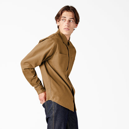 Dickies Duck Canvas Long Sleeve Utility Shirt - Stonewashed Brown Duck (SBD)
