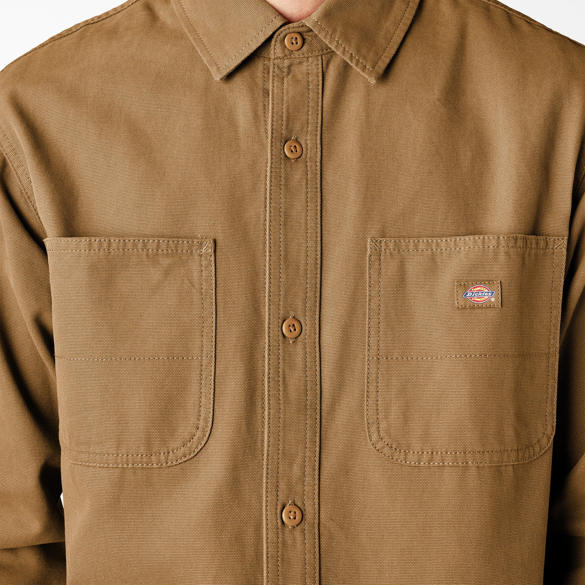 Dickies Duck Canvas Long Sleeve Utility Shirt - Stonewashed Brown Duck (SBD)
