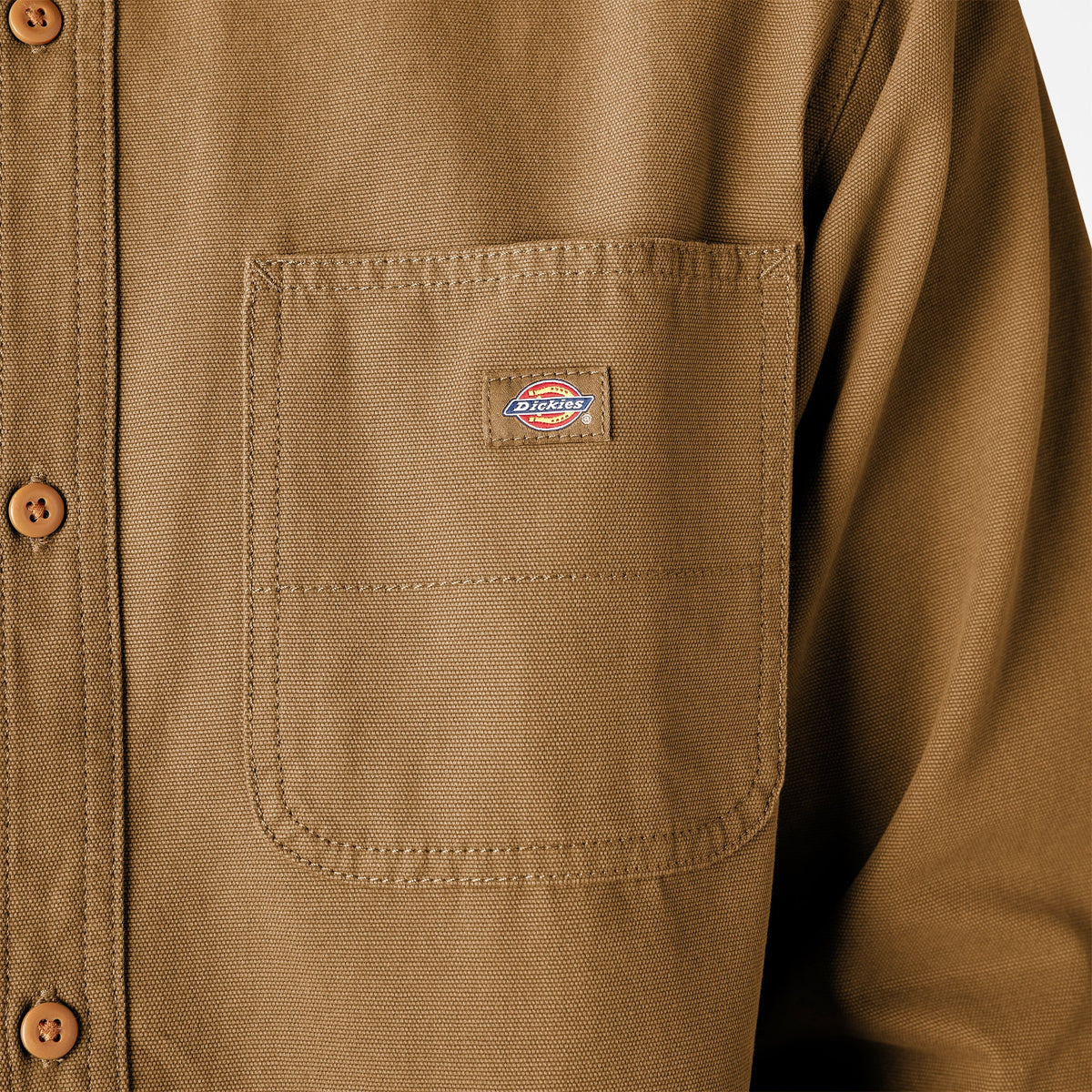 Dickies Duck Canvas Long Sleeve Utility Shirt - Stonewashed Brown Duck (SBD)