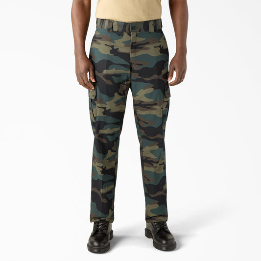 Dickies FLEX Regular Fit Cargo Pants - Hunter Green Camo (HRC)