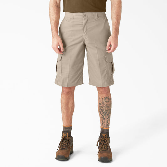 Dickies FLEX Relaxed Fit Cargo Shorts, 13" - Desert Sand (DS)