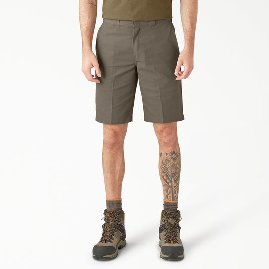 Dickies FLEX Relaxed Fit Work Shorts, 11" - Mushroom (MR1)