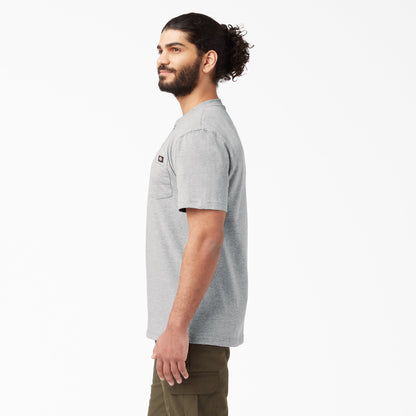 Dickies Heavyweight Short Sleeve Henley T-Shirt - Heather Gray (HG)