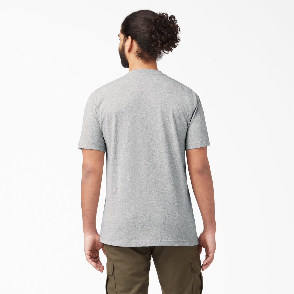 Dickies Heavyweight Short Sleeve Henley T-Shirt - Heather Gray (HG)