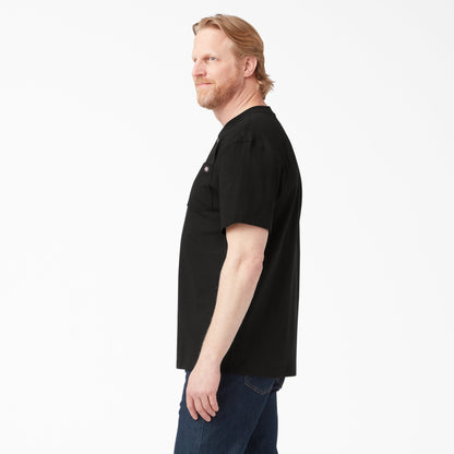 Dickies Heavyweight Short Sleeve Henley T-Shirt - Black (BK)