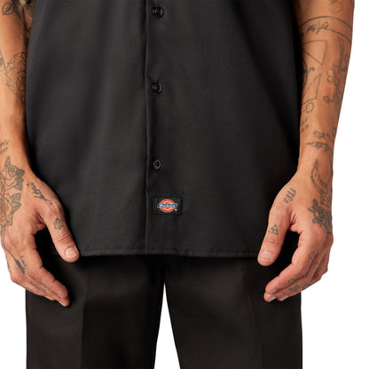 Dickies FLEX Relaxed Fit Short Sleeve Work Shirt - Black (BK)