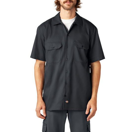 Dickies FLEX Relaxed Fit Short Sleeve Work Shirt - Charcoal Gray (CH)