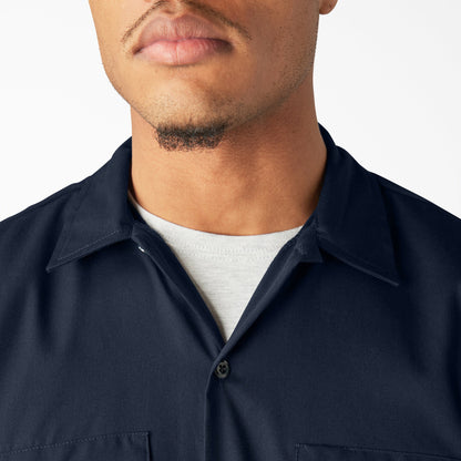 Dickies FLEX Relaxed Fit Short Sleeve Work Shirt - Dark Navy (DN)