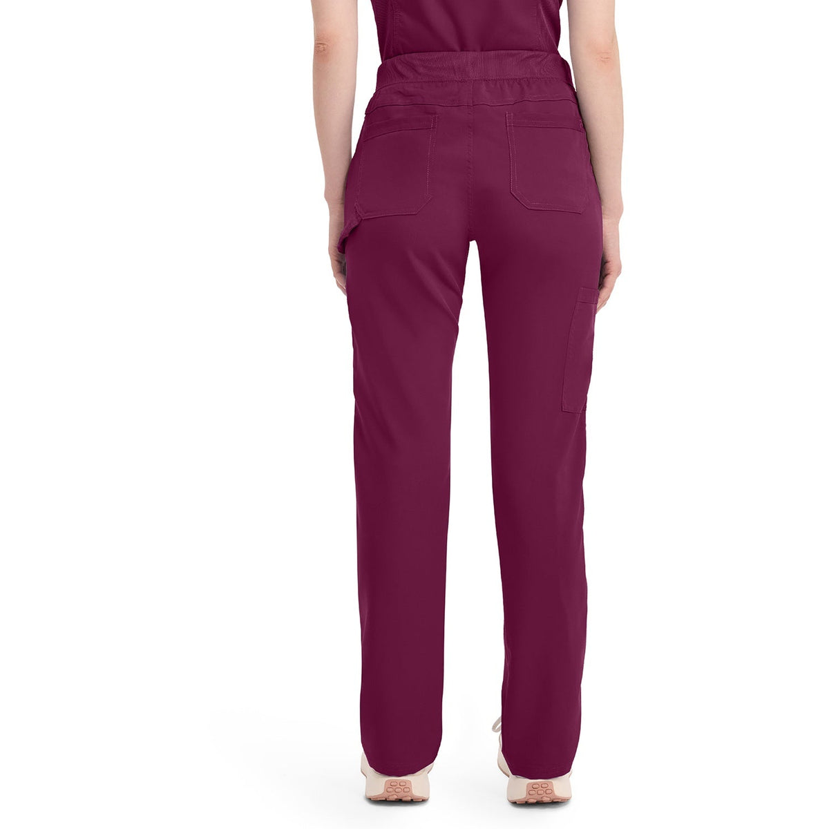 Dickies Women's Balance Mid Rise Tapered Leg Pull-On Scrub Pant - Wine (WIN)