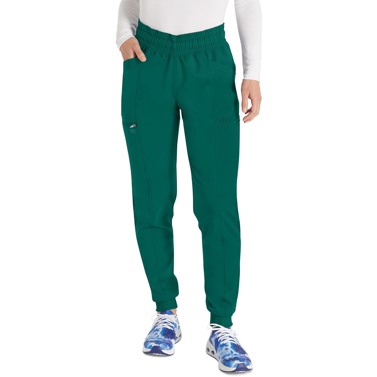 Dickies Women's Balance Mid Rise Jogger Scrub Pant - Hunter Green (GH)