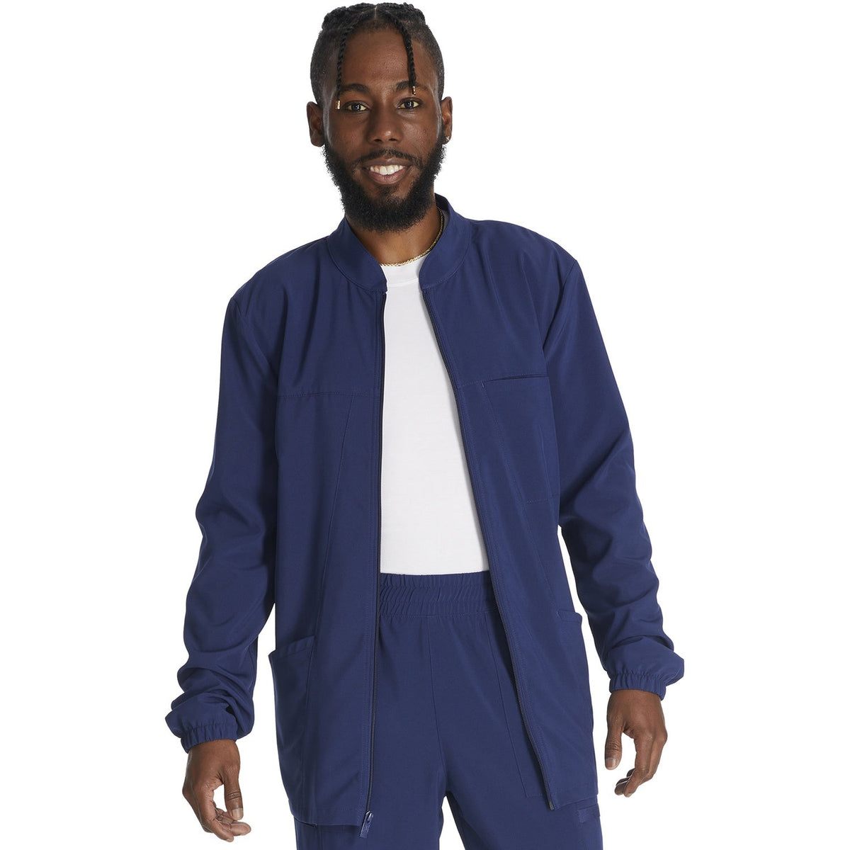 Dickies Men's EDS Essentials Zip Front Scrub Jacket - NAVY (0NV)