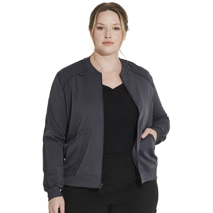 Dickies Women's Balance Zip Front Scrub Jacket - Pewter Gray (PEW)