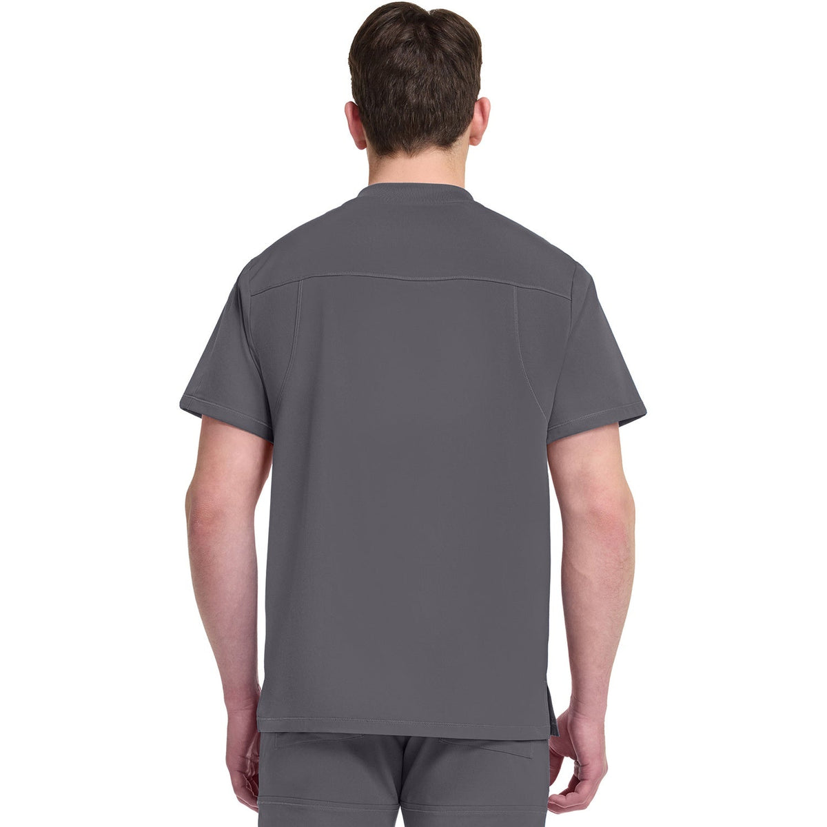 Dickies Men's Dynamix Tuckable V-Neck Scrub Top - Pewter Gray (PEW)