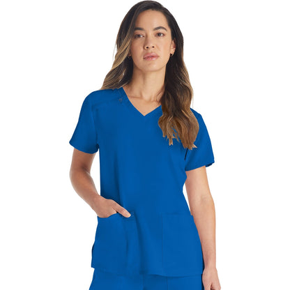 Dickies Women's EDS Essentials V-Neck Scrub Top - ROYAL (RYLZ)