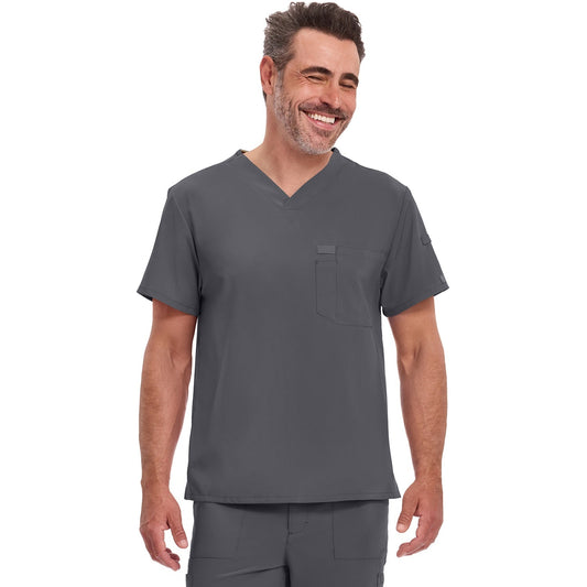 Dickies Men's EDS Essentials Tuckable V-Neck Scrub Top - Pewter Gray (PEW)