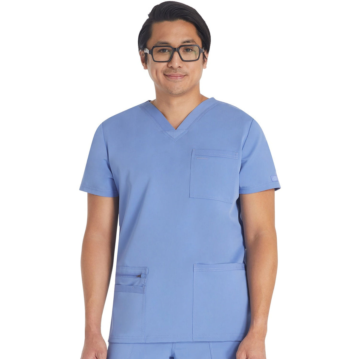 Dickies Men's Balance V-Neck Scrub Top - Ceil Blue (CBL)