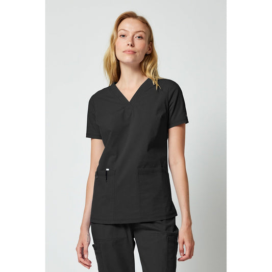 Dickies Women's Forge V-Neck Scrub Top - Black (BLK)