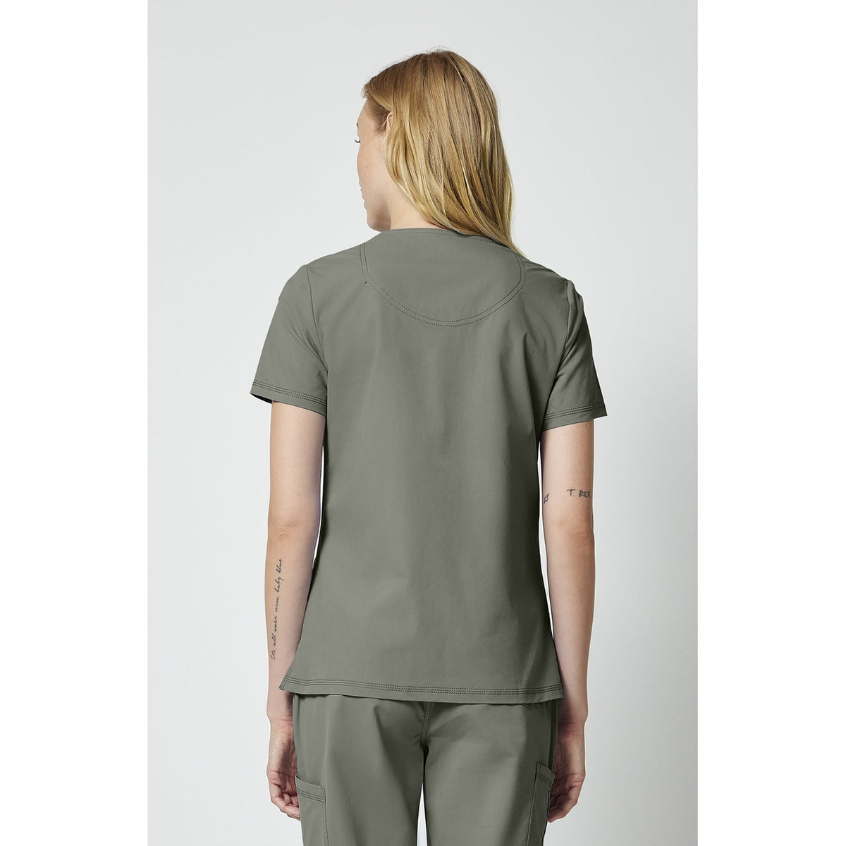 Dickies Women's Forge V-Neck Scrub Top - LIGHT GRAY (LA)