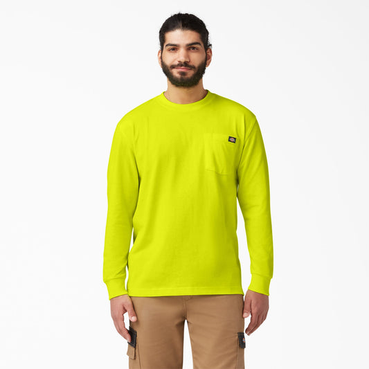 Dickies Heavyweight Neon Long Sleeve Pocket T-Shirt - Bright Yellow (BWD)