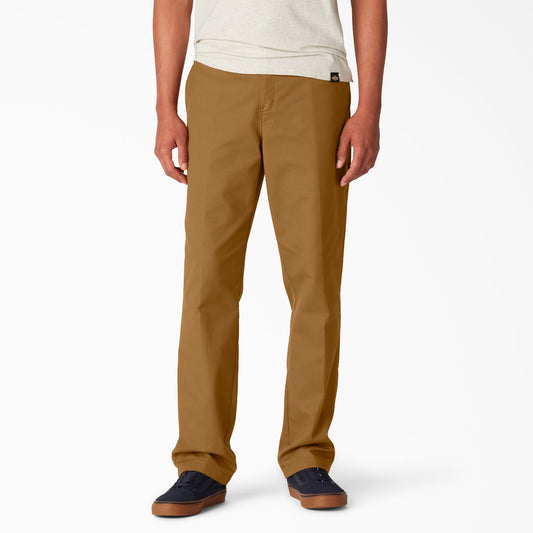 Dickies Dickies Skateboarding Slim Fit Pants - Brown Duck Contrast Topstitch (TSB)