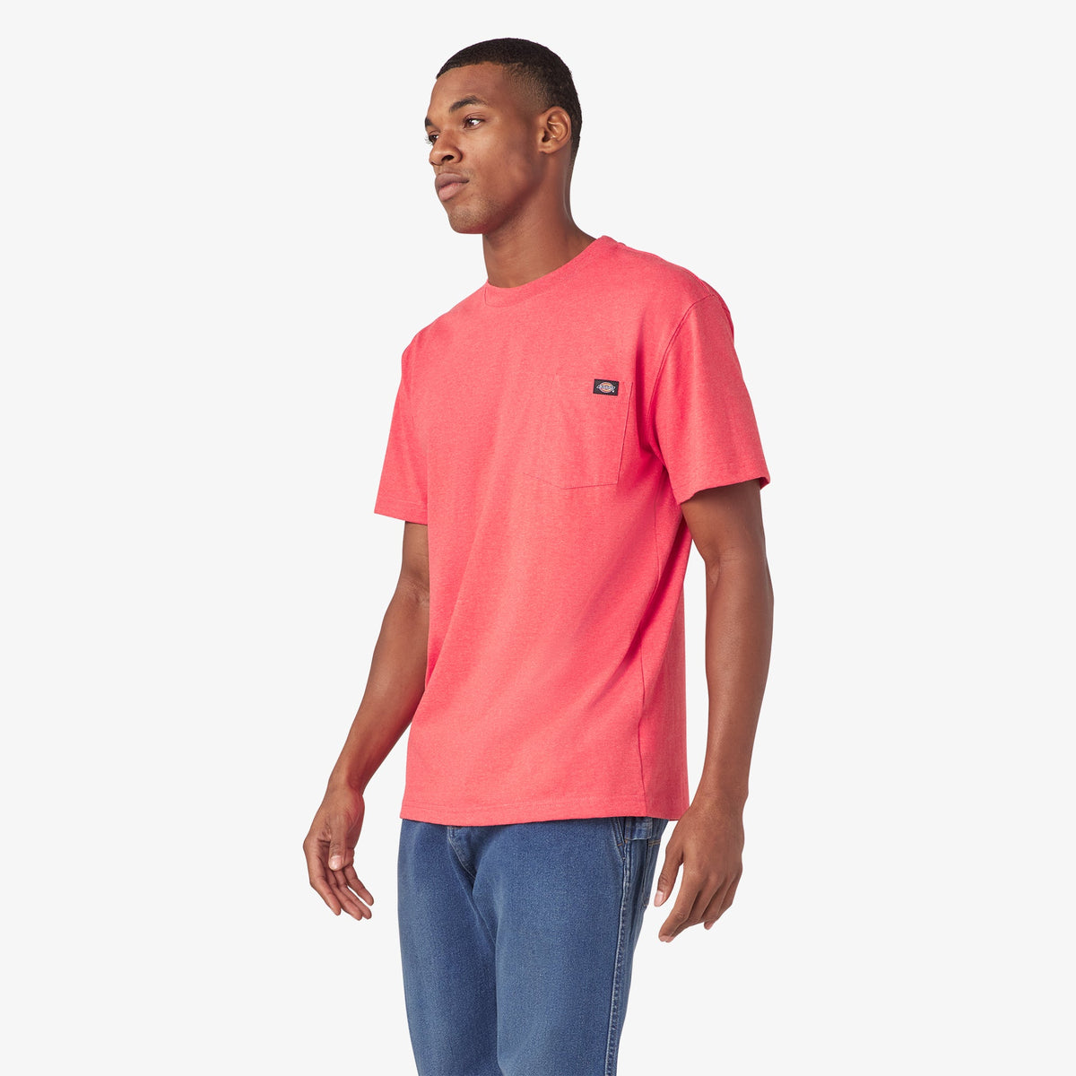 Dickies Heavyweight Heathered Short Sleeve Pocket T-Shirt - Coral Reef Heather (FCH)