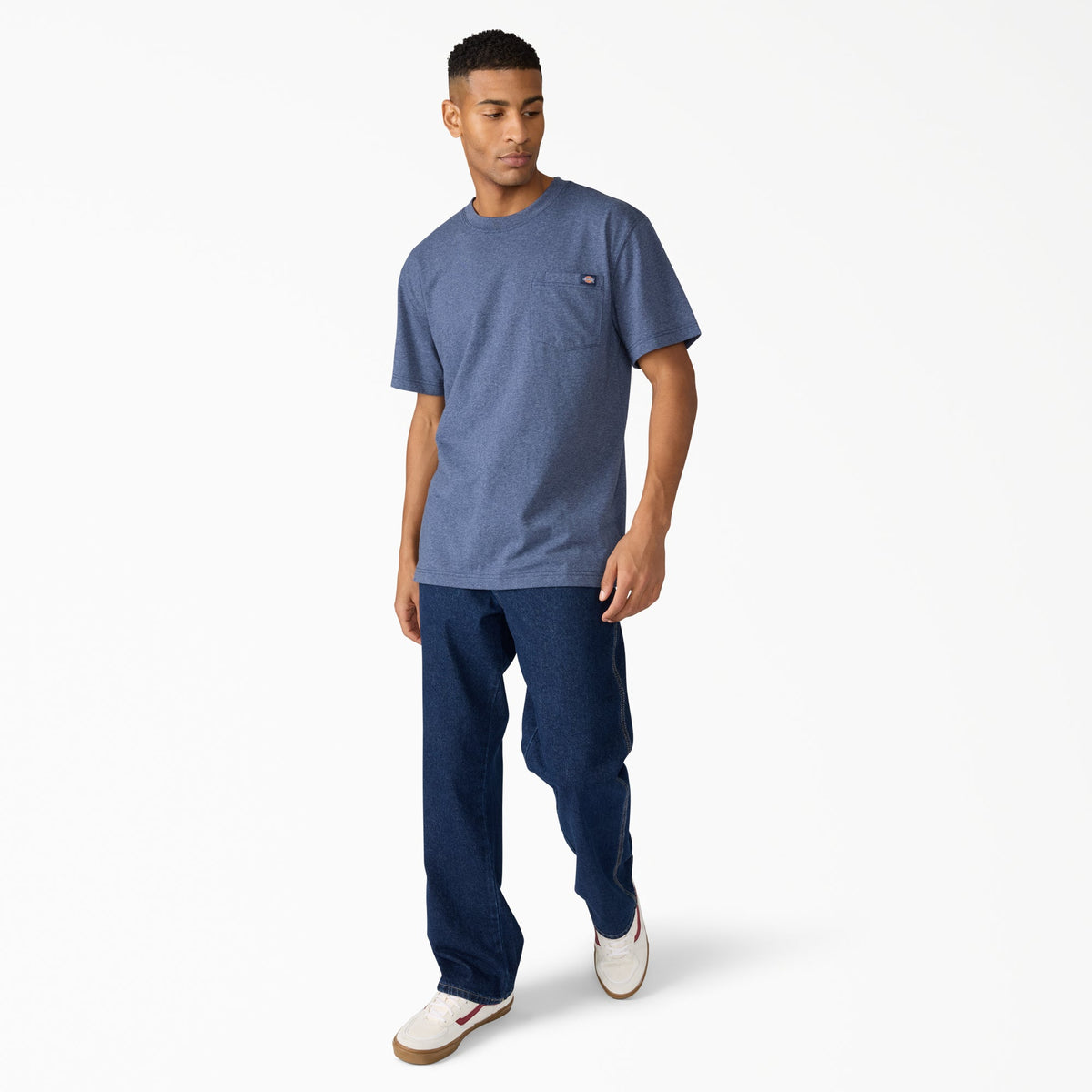 Dickies Heavyweight Heathered Short Sleeve Pocket T-Shirt - Ink Navy Heather (IKH)