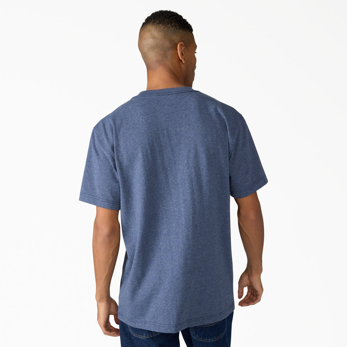 Dickies Heavyweight Heathered Short Sleeve Pocket T-Shirt - Ink Navy Heather (IKH)