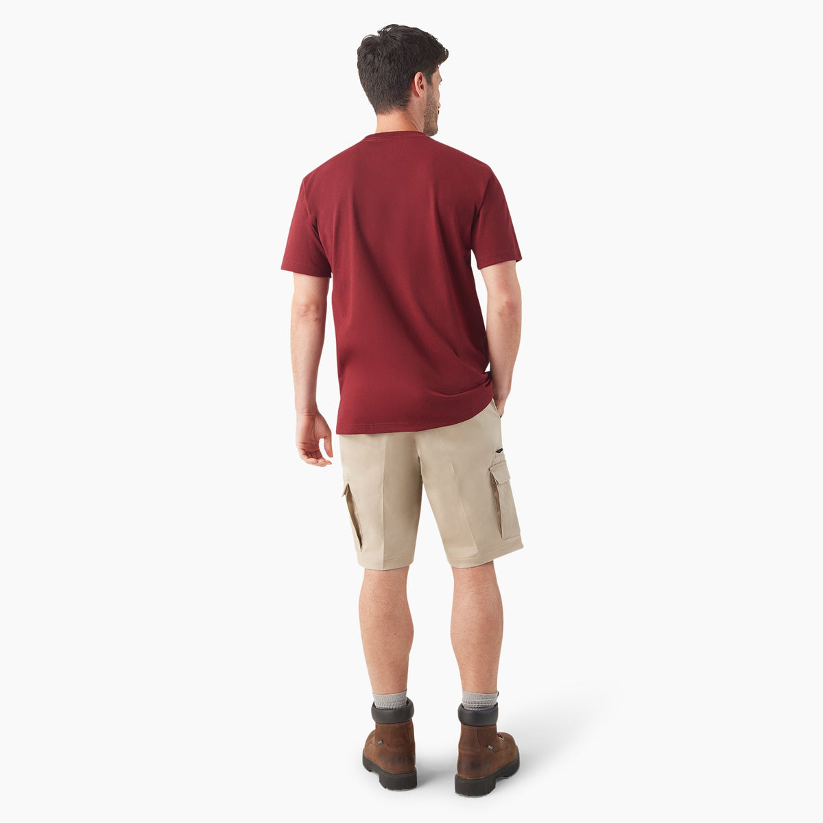 Dickies Heavyweight Heathered Short Sleeve Pocket T-Shirt - English Red Heather (K51)