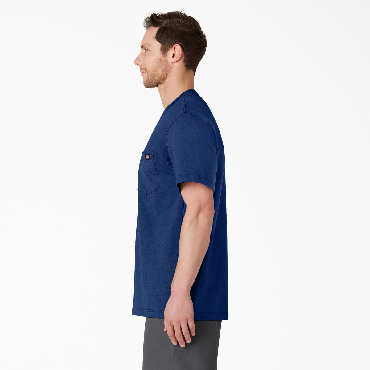 Dickies Heavyweight Heathered Short Sleeve Pocket T-Shirt - Limoges Blue Heather (OIH)