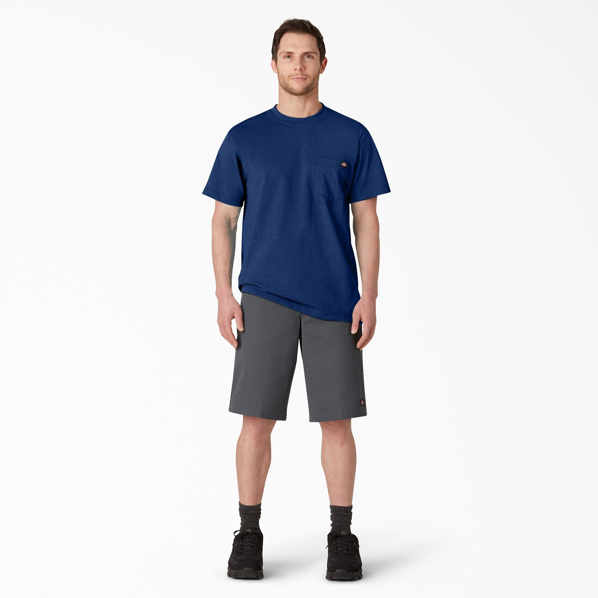 Dickies Heavyweight Heathered Short Sleeve Pocket T-Shirt - Limoges Blue Heather (OIH)