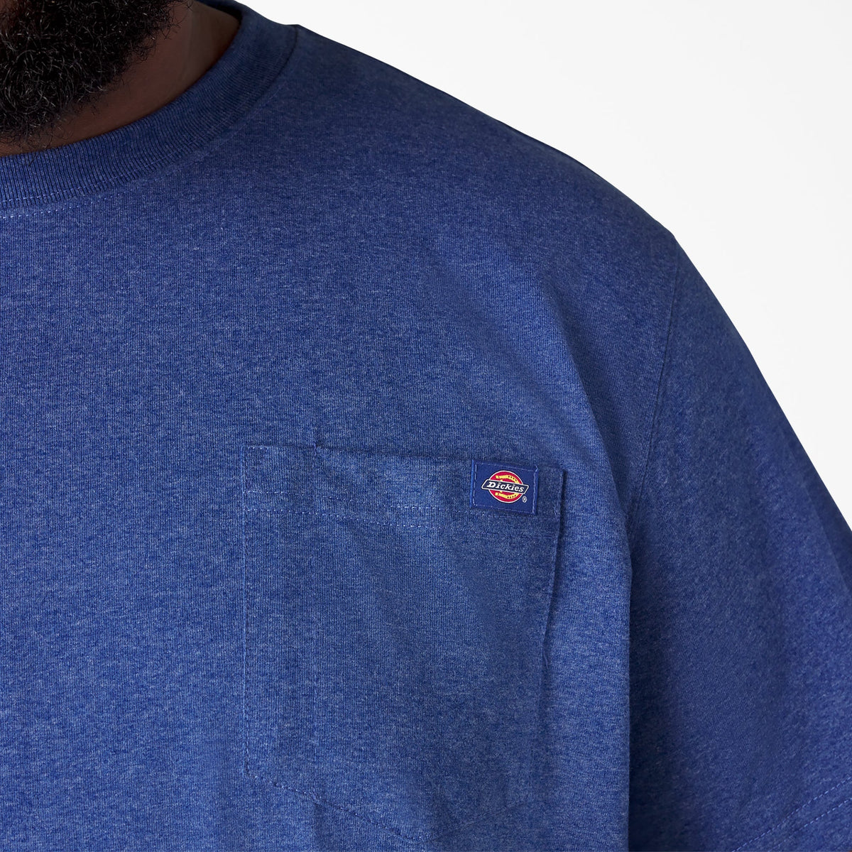 Dickies Heavyweight Heathered Short Sleeve Pocket T-Shirt - Limoges Blue Heather (OIH)