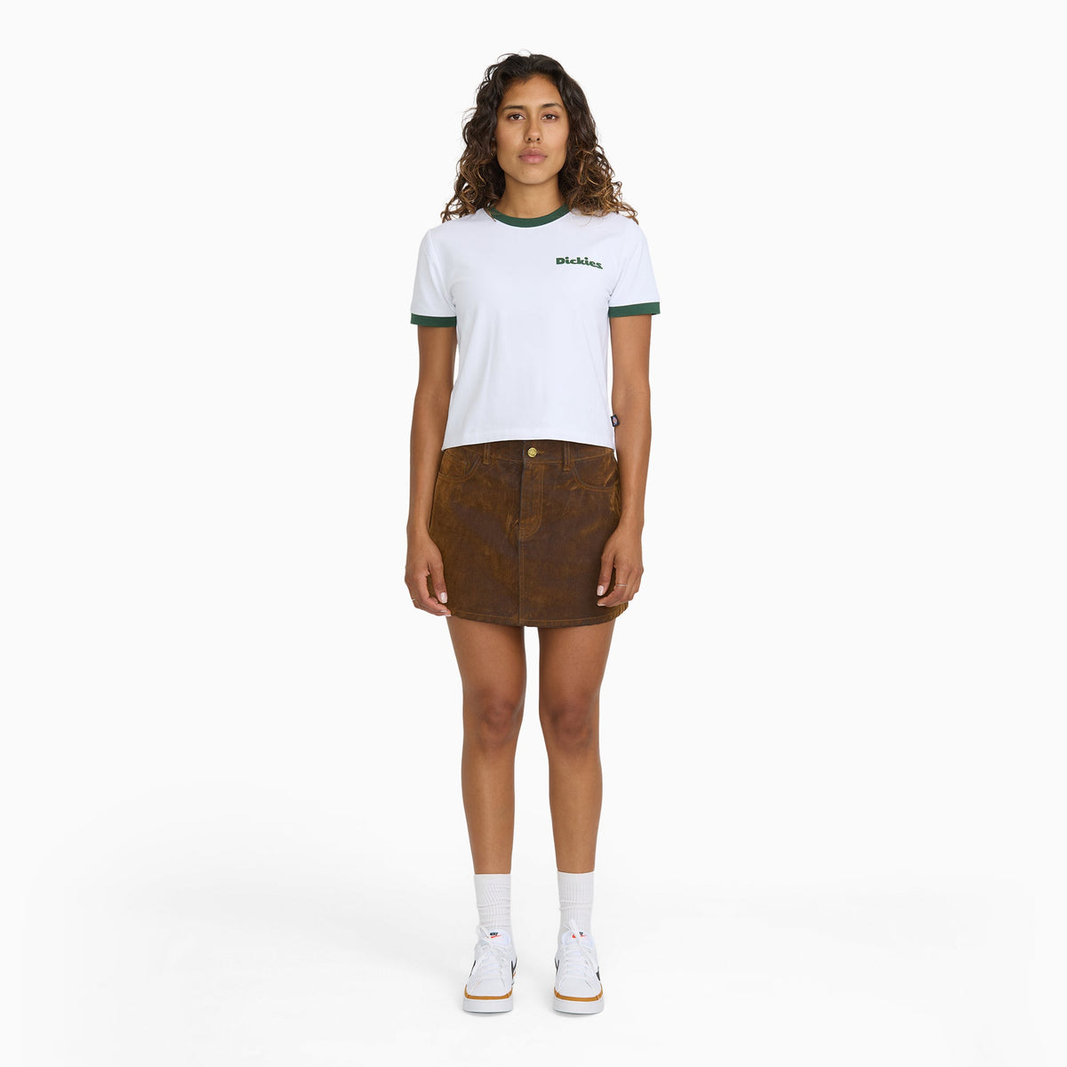 Dickies Women's Flocked Low Rise Mini Skirt - Glazed Ginger Flocked/Enzyme W (GGF)