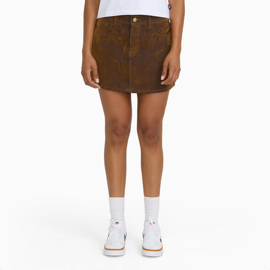Dickies Women's Flocked Low Rise Mini Skirt - Glazed Ginger Flocked/Enzyme W (GGF)