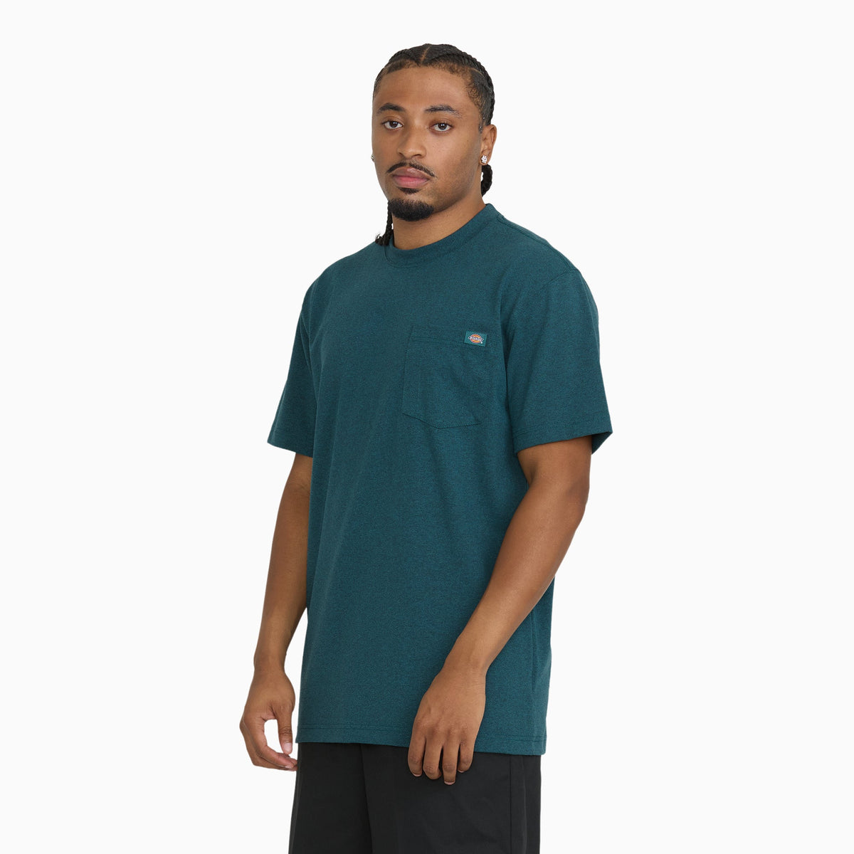 Dickies Heavyweight Heathered Short Sleeve Pocket T-Shirt - Mediterranean Heather (M03)