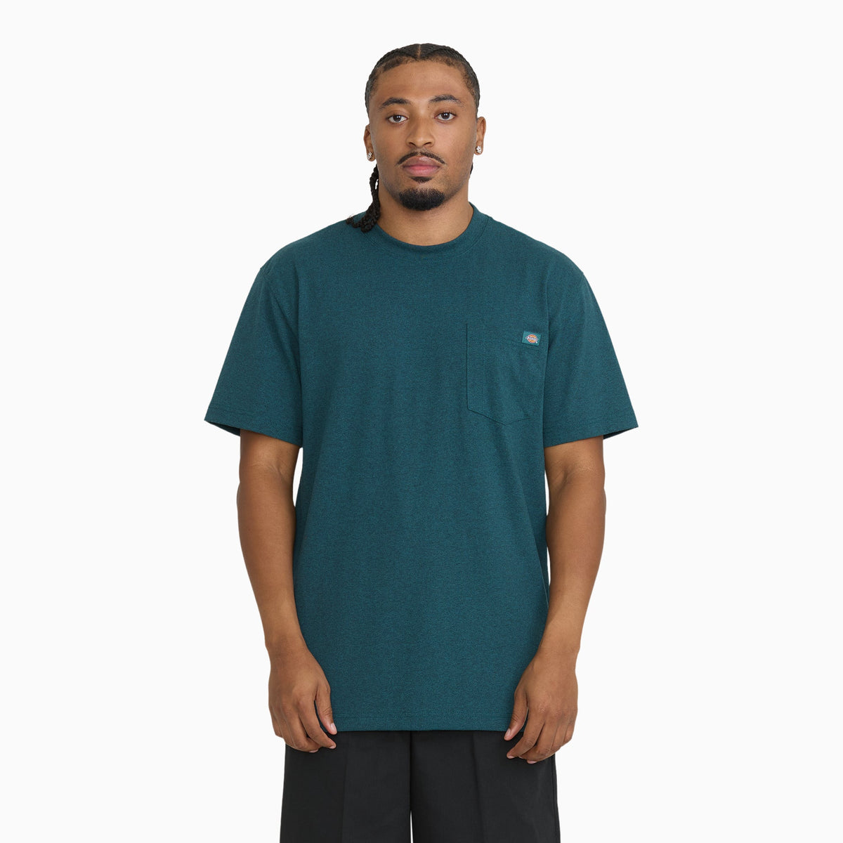 Dickies Heavyweight Heathered Short Sleeve Pocket T-Shirt - Mediterranean Heather (M03)
